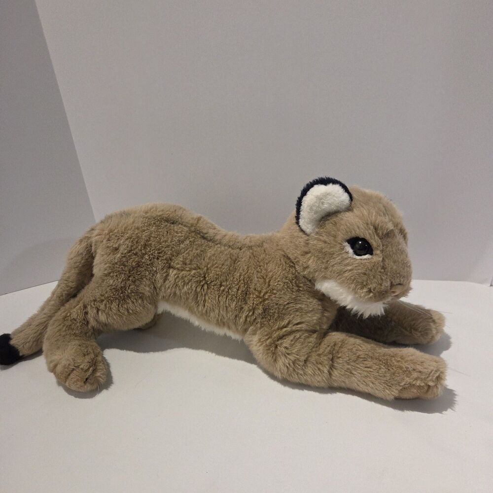 Rare Applause WWF Cougar Plush Stuffed Animal 1985 18" Realistic Vintage